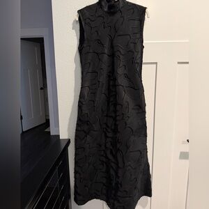 STINE GOYA Black Textured Maxi Dress